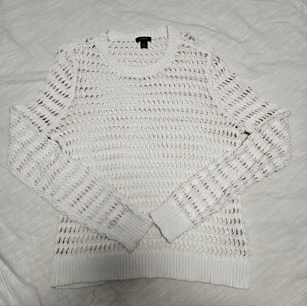 Nordstrom Halogen Open Knit Sweater Cover Up Resort Wear Cottage Core Fairy Sz 1